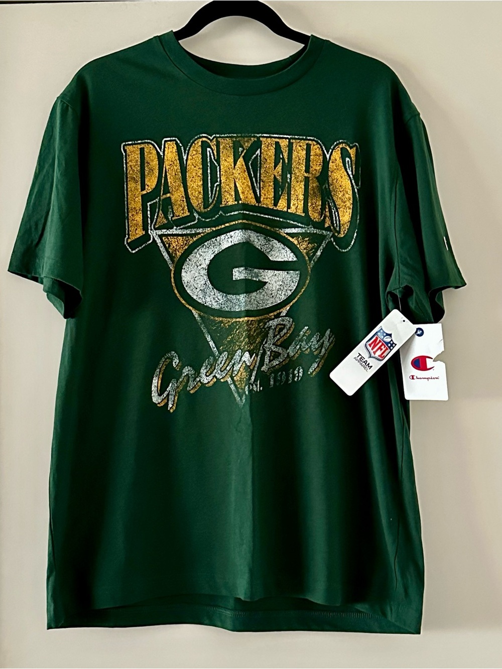 Champion NFL Green Bay Packers Vintage Graphic Tee - Green & Gold